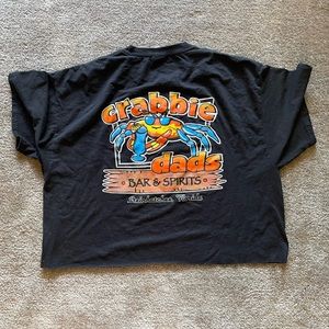 World famous crabbie dads crop tshirt